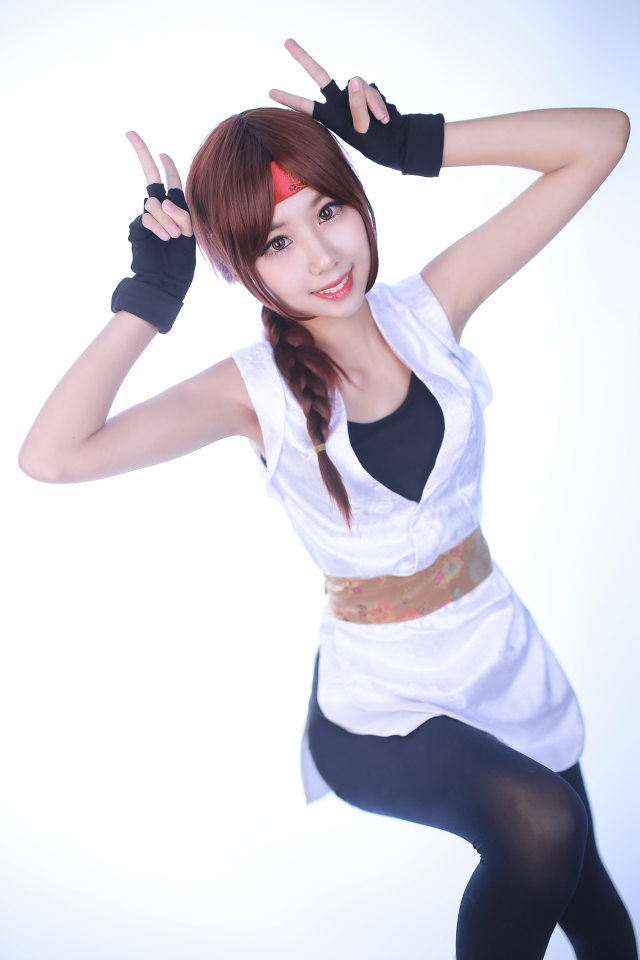 韩国美女리은 性感黑丝美腿cosplay《拳皇KOF》坂崎由莉