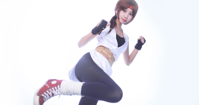 韩国美女리은 性感黑丝美腿cosplay《拳皇KOF》坂崎由莉