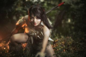 英雄聯盟 狂野女猎手-奈德丽(Nidalee) 美女cosplay