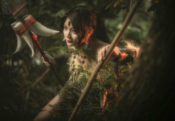 英雄聯盟 狂野女猎手-奈德丽(Nidalee) 美女cosplay